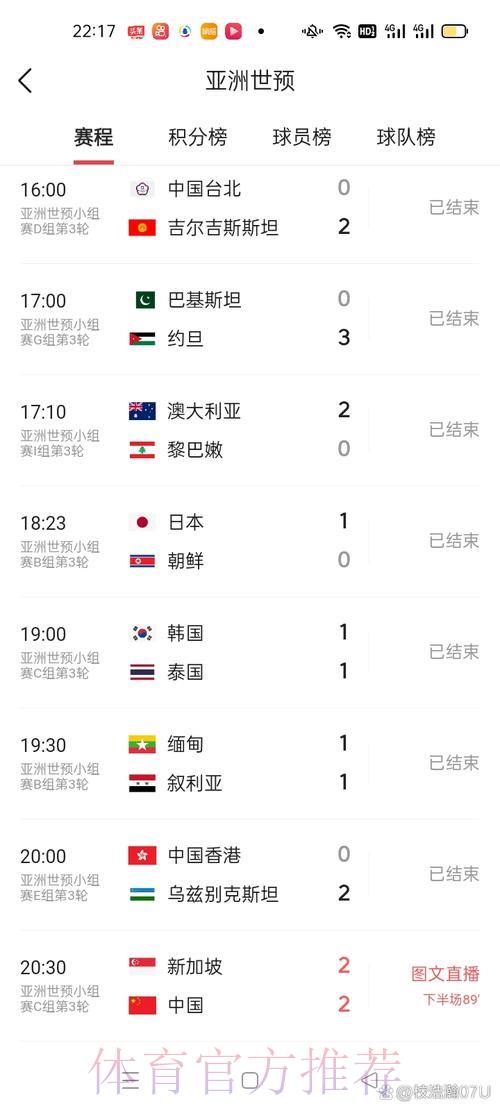 世界杯实时比分全程直播