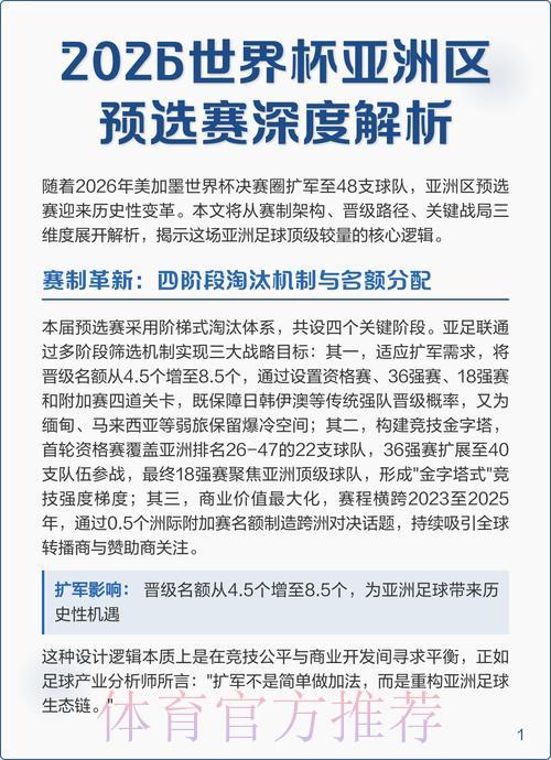 2026年世界杯赛事走势预测与深度解析